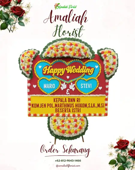 Papan Bunga Pernikahan Kebun Roos