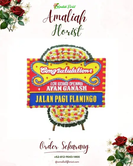Sewa Papan Bunga Kebun Roos